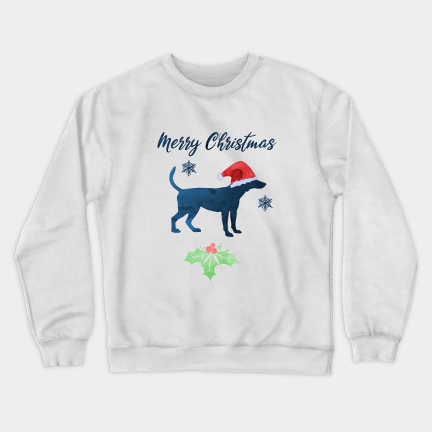 Christmas Foxhound Dog Art Crewneck Sweatshirt by TheJollyMarten